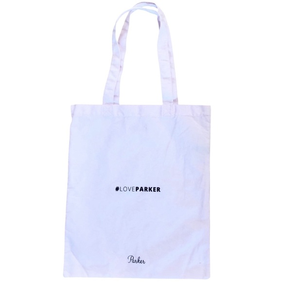 NWOT Parker Pink Canvas Tote Bag with Motivational Print - Picture 3 of 7